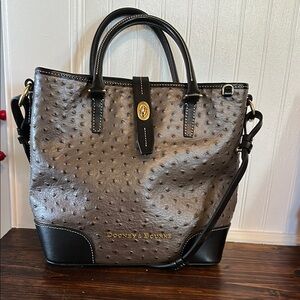 Dooney and Bourke gray ostrich satchel